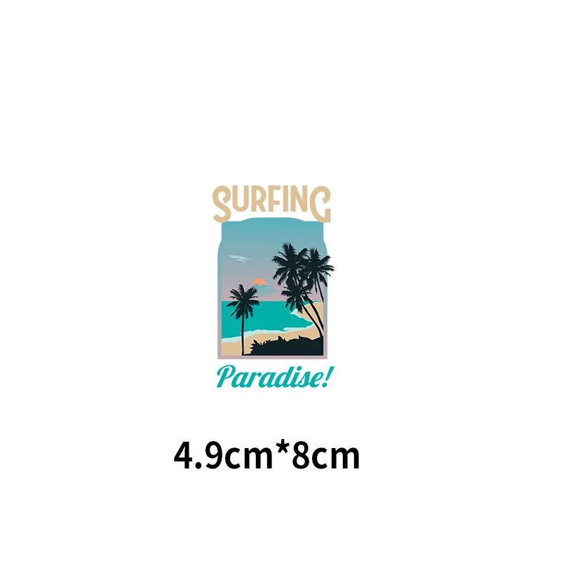 Индивидуальные термотрансферные Гавайские спортивные наклейки для скейтборда