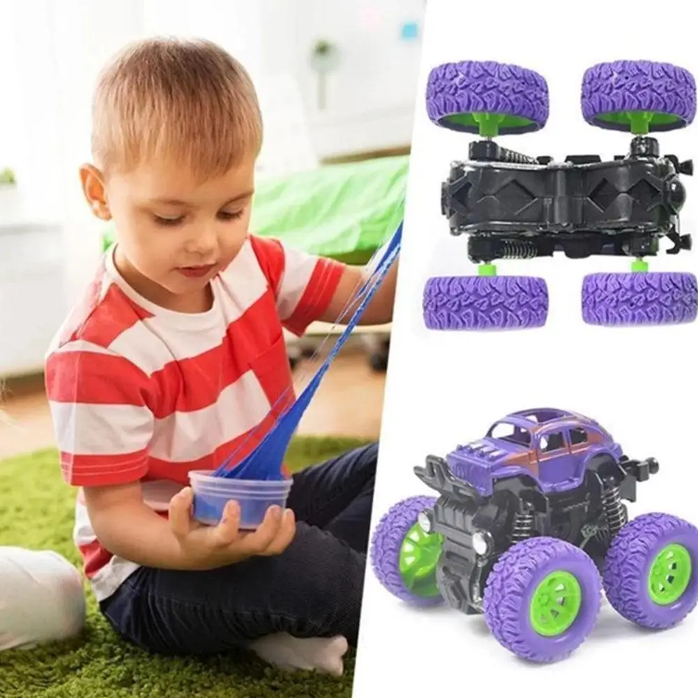

Tumbling Toy Car Mini Inertial Four-wheel Off-Road Vehicle 360 Tumbling Toy Car Plastic Pullback Children Toy Car Gifts