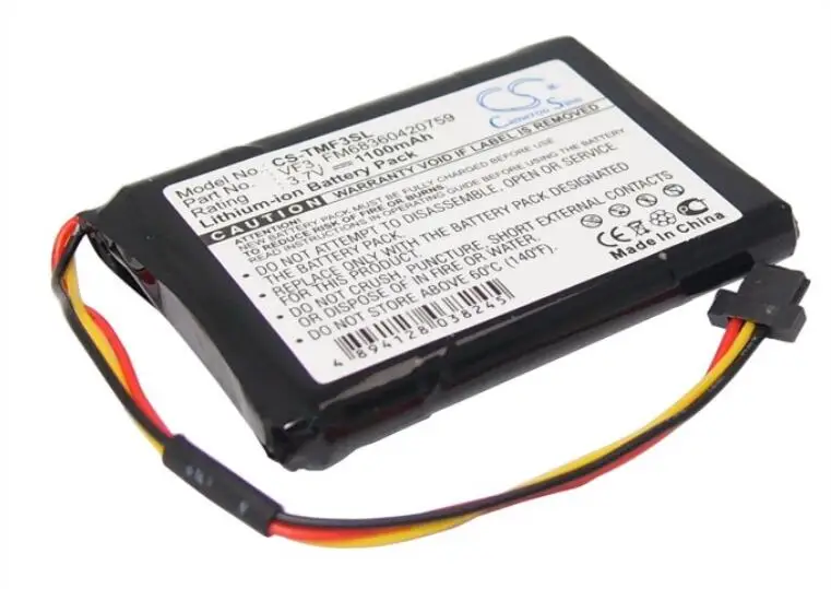 Аккумулятор cameron sino 1100 мАч для TOMTOM Go XL330S Quanta FM68360420759 VF3 GPS стандартная