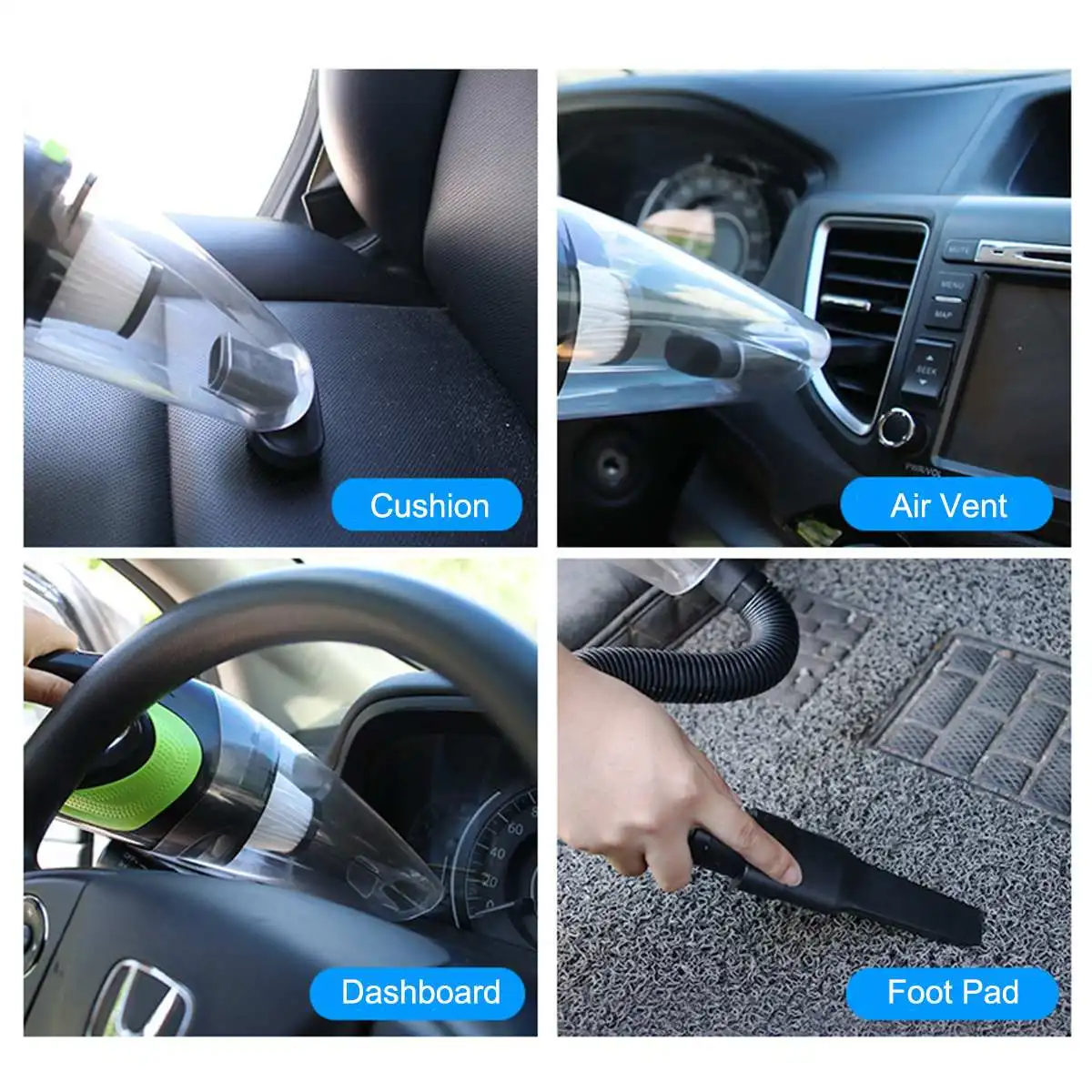 Беспроводной домашний автомобильный пылесос 120 Вт USB беспроводной 4000Pa Высокая мощность влажный сухой портативный ручной пылесос