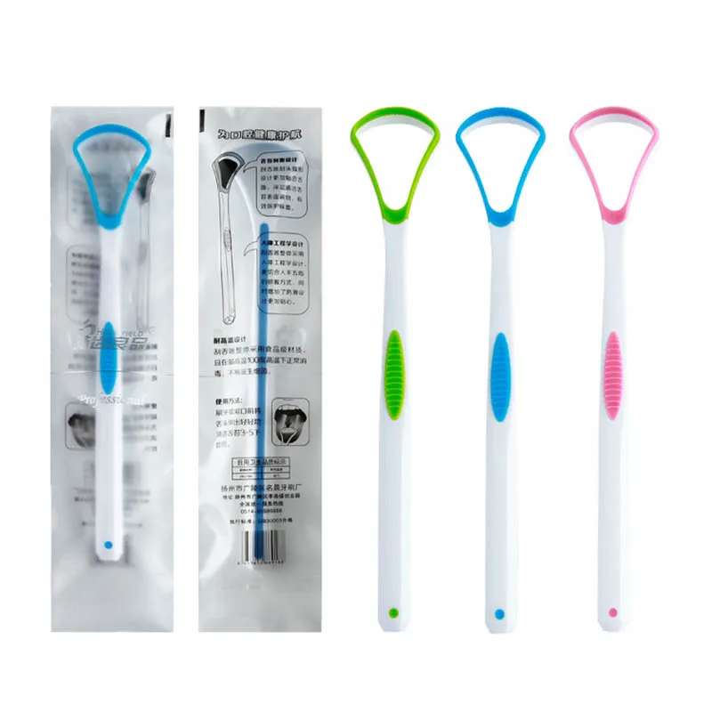 Cepillo de silicona para limpieza de lengua, rascador de lengua individual de grado alimenticio, raspador de cuidado bucal, cepillo para mantener el aire fresco-5