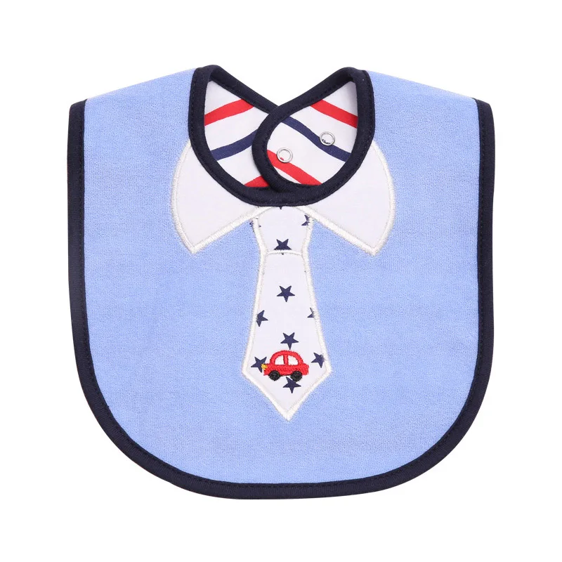 Имитация галстука детская бандана нагрудник двусторонний комбинезон в полоску