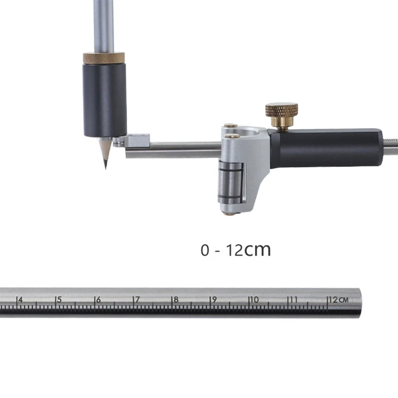 

Two-in-one Adjustable Scriber Arc Parallel Line Drawing Tool Measuring Gauge Multifunctional Woodworking Scribe Tools