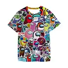 Мультяшный Impostor графика среди нас детская футболка детская кавайная футболка для мальчиков и девочек Повседневная футболка для девочек-подростков футболки Amongus