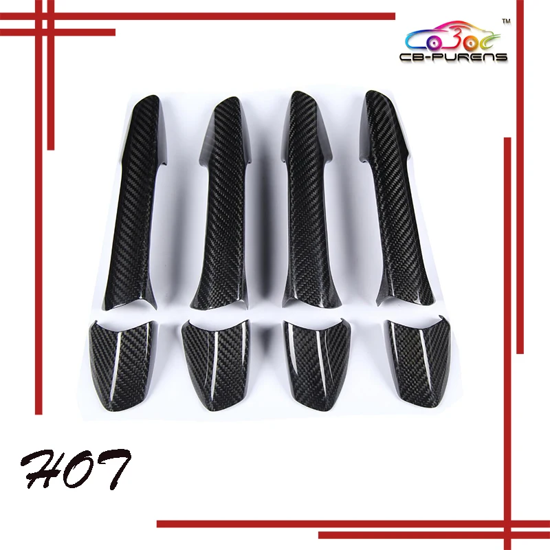 

For Mercedes Benz A B C E S GL GLA GLE GLK GLS CLA CLS SL SLK ML Class 07-14 Real Carbon Fiber Door Handle Cover 4 Door 8Pcs/Set