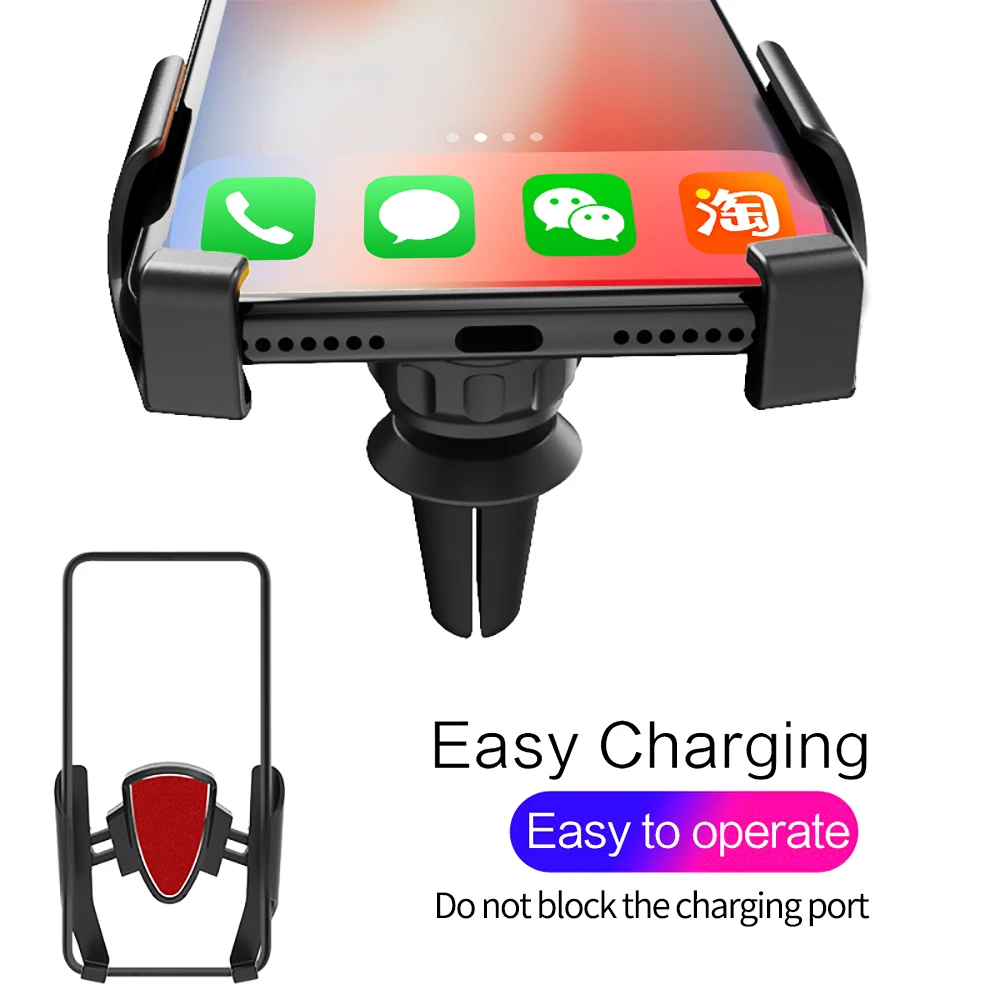 Гравитационный Автомобильный держатель для телефона для iPhone XS 11 Pro MAX samsung, держатель для мобильного телефона, вращающийся на 360 градусов, держатель на вентиляционное отверстие автомобиля