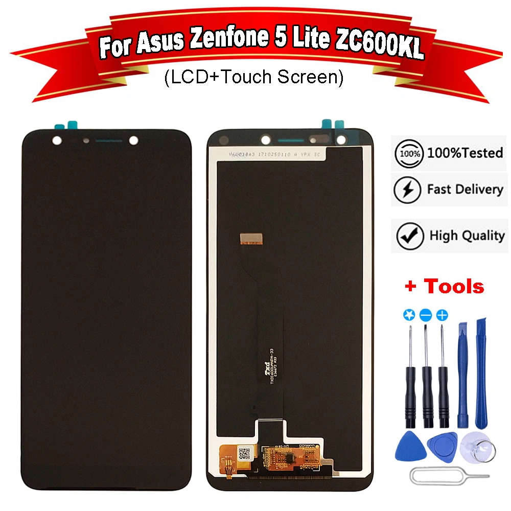 ЖК-дисплей 6 0 дюйма для Asus ZC600KL черный сенсорный экран Zenfone 5 Lite 5Q X017DA S630 SDM630 Замена +