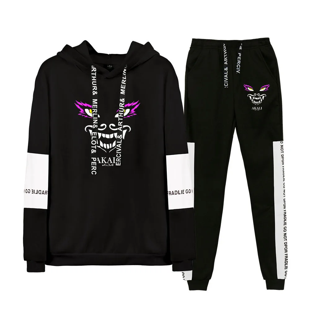 

Kda The Baddest 2020 Hot Game New Song Harajuku Two-piece Sweatshirt Sets Winter High Quality Hoodie+jogger pants