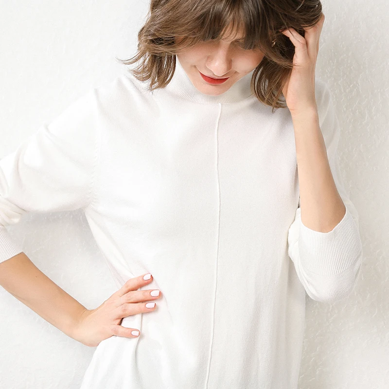 

pullover sweater winter women warm turtleneck knitted sweaters jacket long sleeves short elegant tops