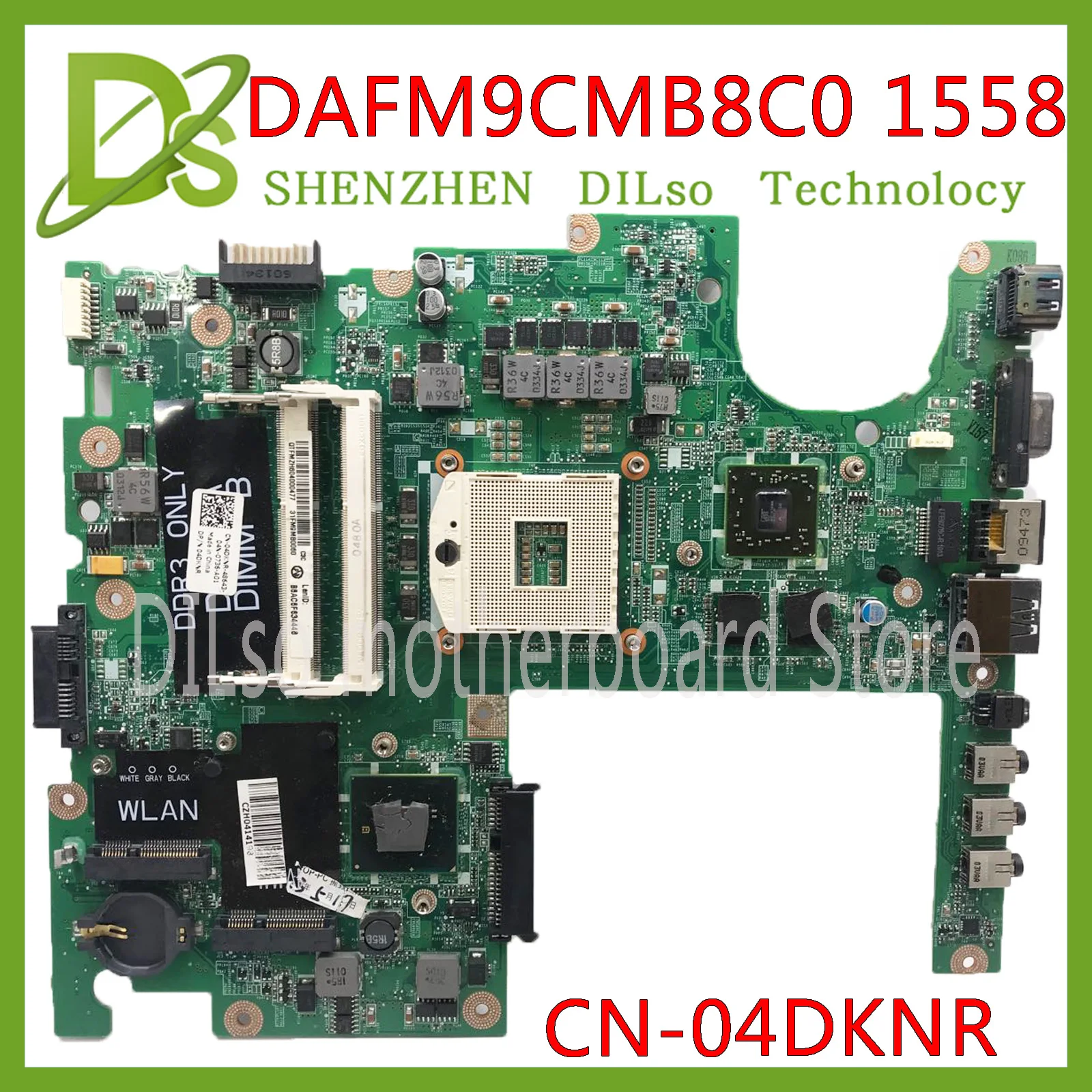 KEFU DAFM9CMB8C0 материнская плата для Dell Studio 1558 ноутбука CN 04DKNR HM55 PGA989 DDR3 HD5470 1 ГБ Оригинал