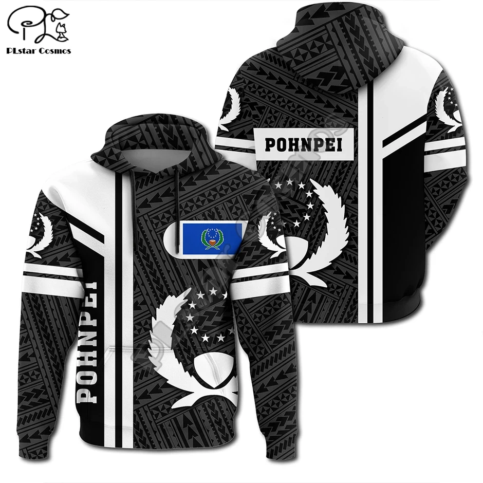 

NewFashion Island Country Flag Pohnpei Polynesian Culture Retro Tattoo Tracksuit Men/Women Pullover Harajuku 3DPrint Hoodies A48