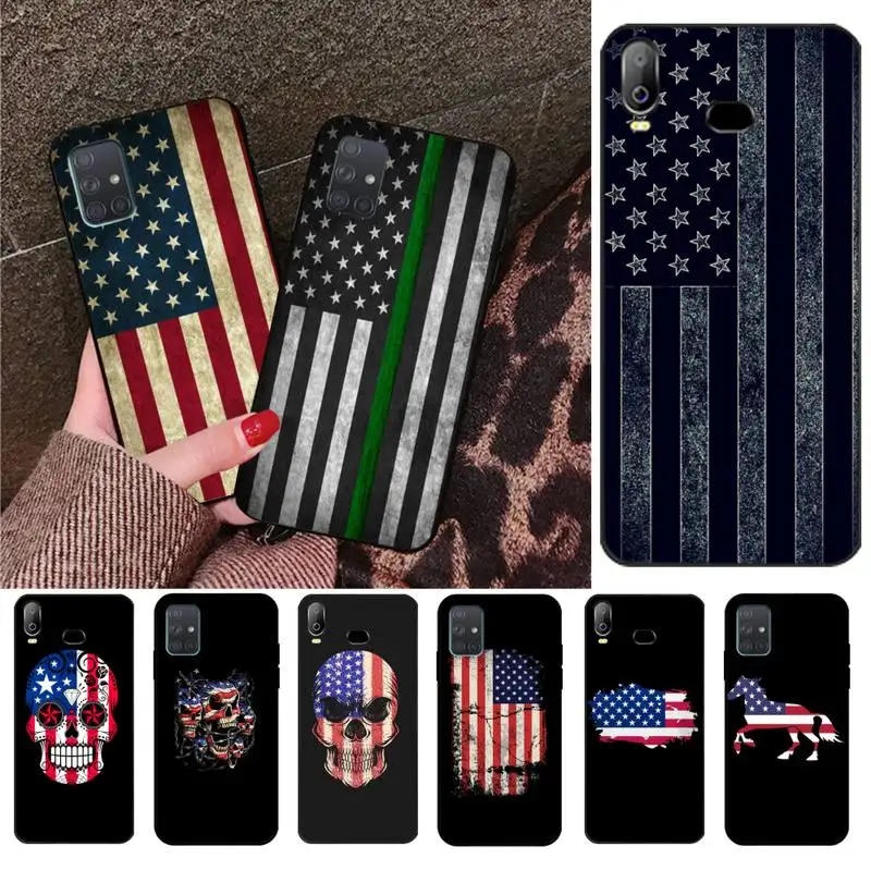 

KPUSAGRT America USA Flag Black Cell Phone Case For Samsung Galaxy A21S A01 A11 A31 A81 A10 A20 A30 A40 A50 A70 A80 A71 A51