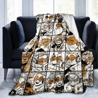 my hero academia collage anime hawks manga fleece throw blanket fuzzy warm throws for winter bedding couch and plush house