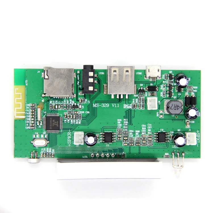Плата усилителя мощности Bluetooth usb-накопитель TF-карта воспроизведение часы экран