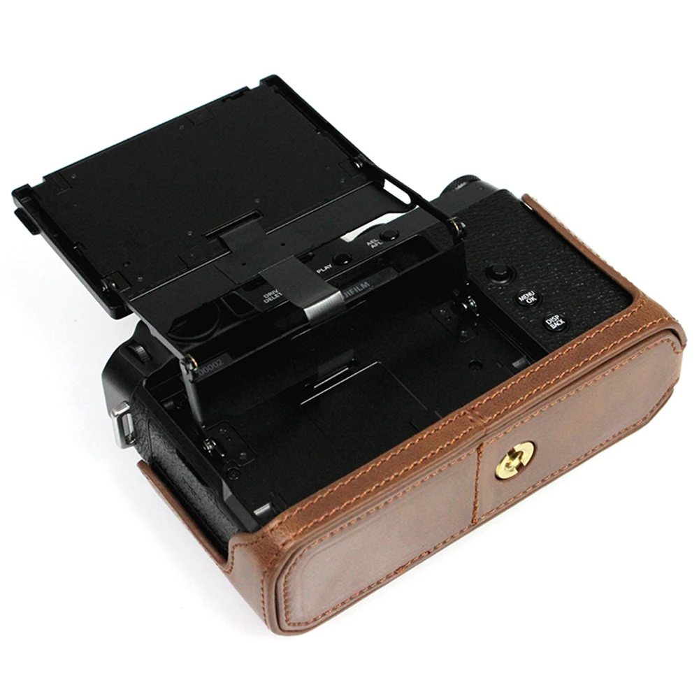 pu leather camera bag micro single fuji xt4 xe4 xs10 xt3 xt2 xt10 xt20 xt30 base leather case hot shoe cover shutter button free global shipping