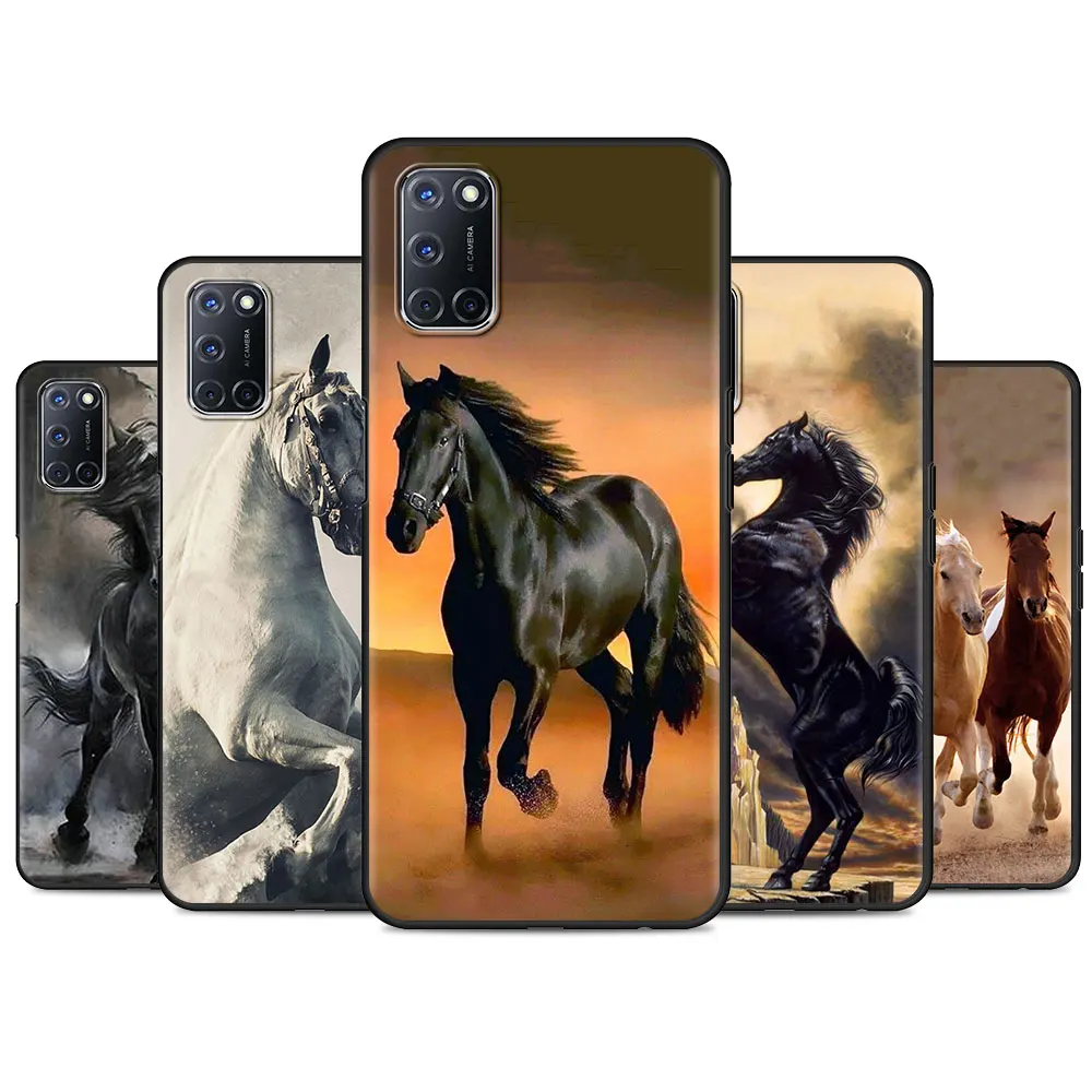 Чехол для телефона Running Horse Oppo A53 A52 A55 A93 A94 A74 4G 5G Reno3 Reno4 Pro высококачественный мягкий