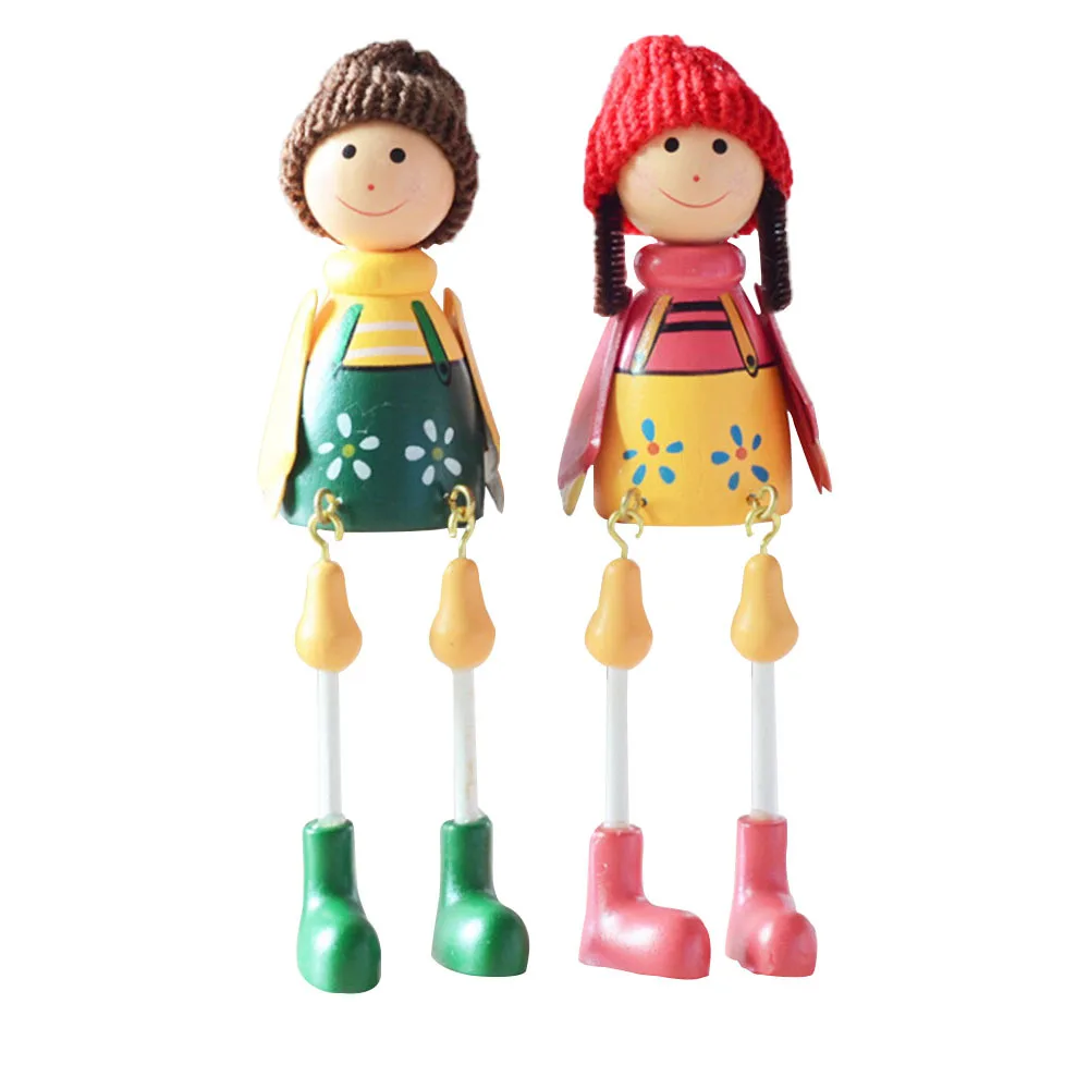 2 шт Деревянный кукольный украшения для девочек висит педанты миниатюрный пейзаж