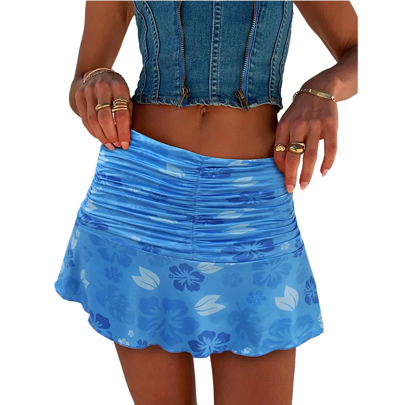 

2021 New European And American Style Women's Small Lace Slimming Skirt Printed Bag Hip Skirt