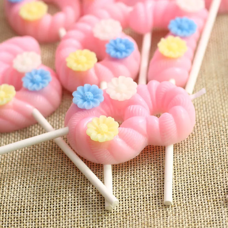 Новая Цветочная цифровая Свеча для дня рождения мультяшная Бездымная свеча