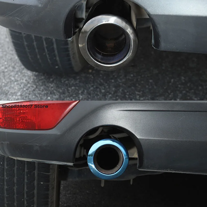 Наконечник автомобильного глушителя выхлопной трубы Круглая Хромированная