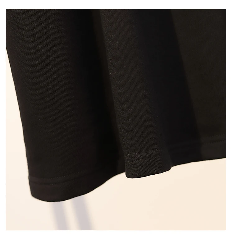 Большие размеры, XL-5XL, модное Спортивное платье, женские толстовки контрастного цвета, с длинными рукавами, Осень-зима, ТРАПЕЦИЕВИДНОЕ черно-белое платье, спортивная одежда