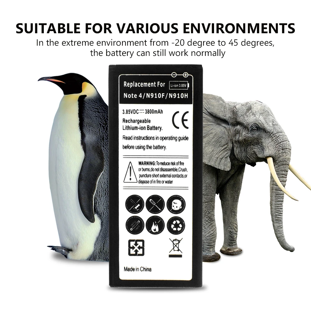 Аккумулятор для сотового телефона сменный литий ионный аккумулятор Samsung Galaxy Note 4