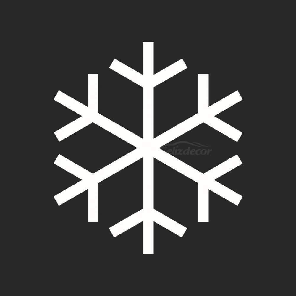Простые рождественские наклейки в виде снежинки для автомобиля напоминания о