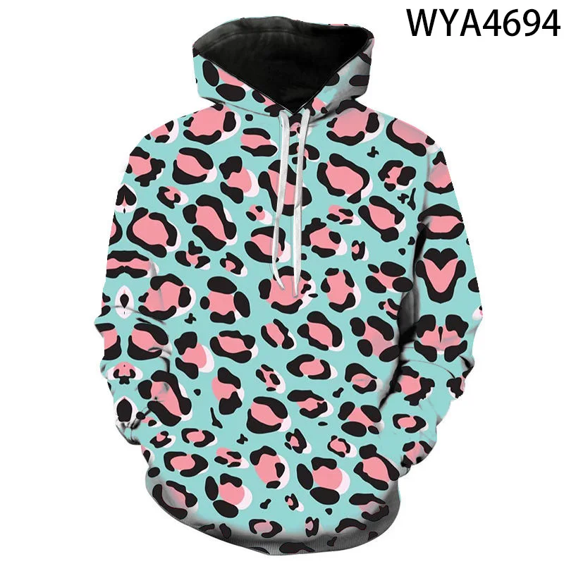

2021 New Fashion Casual Leopard Hoodies 3D Printed Men Women Children Sweatshirts Boy Girl Kids Streetwear Pullover Cool Tops