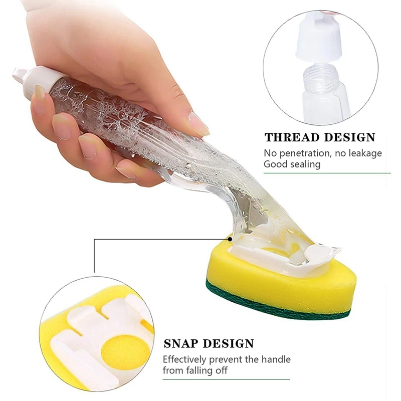 

Heavy-Duty Dish-Washing Stick Sponge, Dish-Washing Sponge with Handle, Non-Scratching and Reusable Dish Sink(9 PCS)