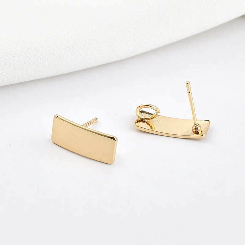 Серьги с абстрактным эллиптическим волнообразным покрытием 18 карат подлинное