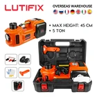 домкрат автомобильный 12 В 5 т 4 в 1 домкрат подкатной Электрический гидравлический домкрат для пола насос для накачки шин светодиодный фонарик безопасный молоток инструмент для ремонта авто