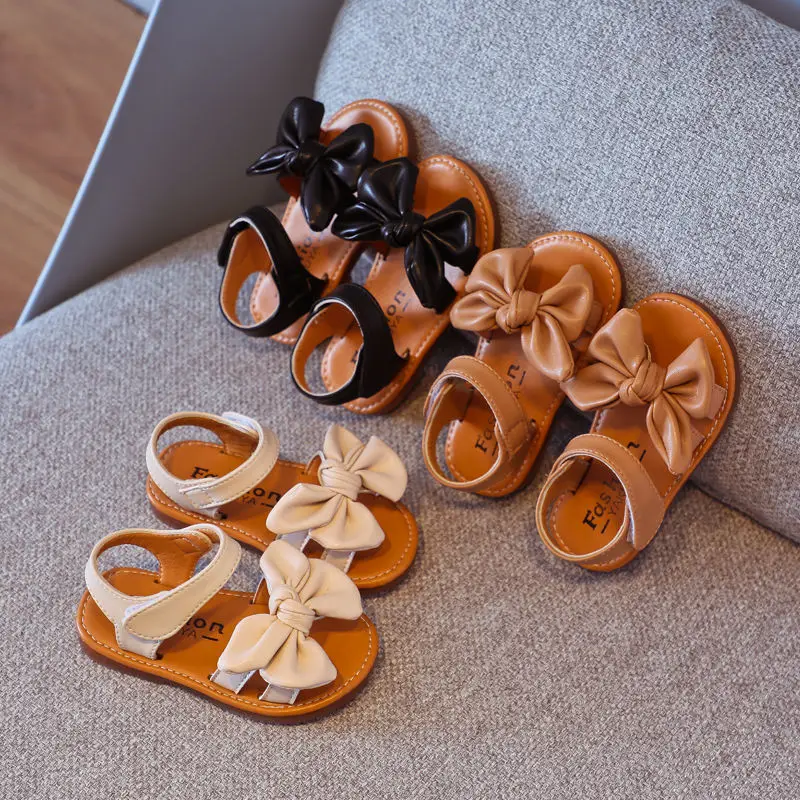 

Сандалии с бантом для маленьких девочек, Симпатичные летние сандалии на мягкой подошве, Детская нескользящая обувь для малышей 2, 4, 5, 6, 7, 8, 9, ...