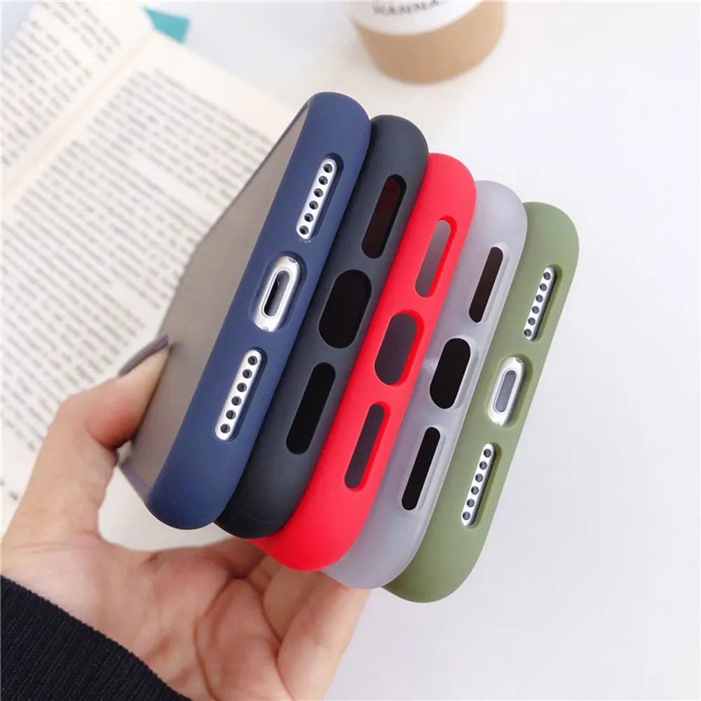 KISSCASE Luxury Shockproof Case For iPhone 6 6S 7 8 Plus X XR XS Max 11 Pro Matte Transparent Coques |