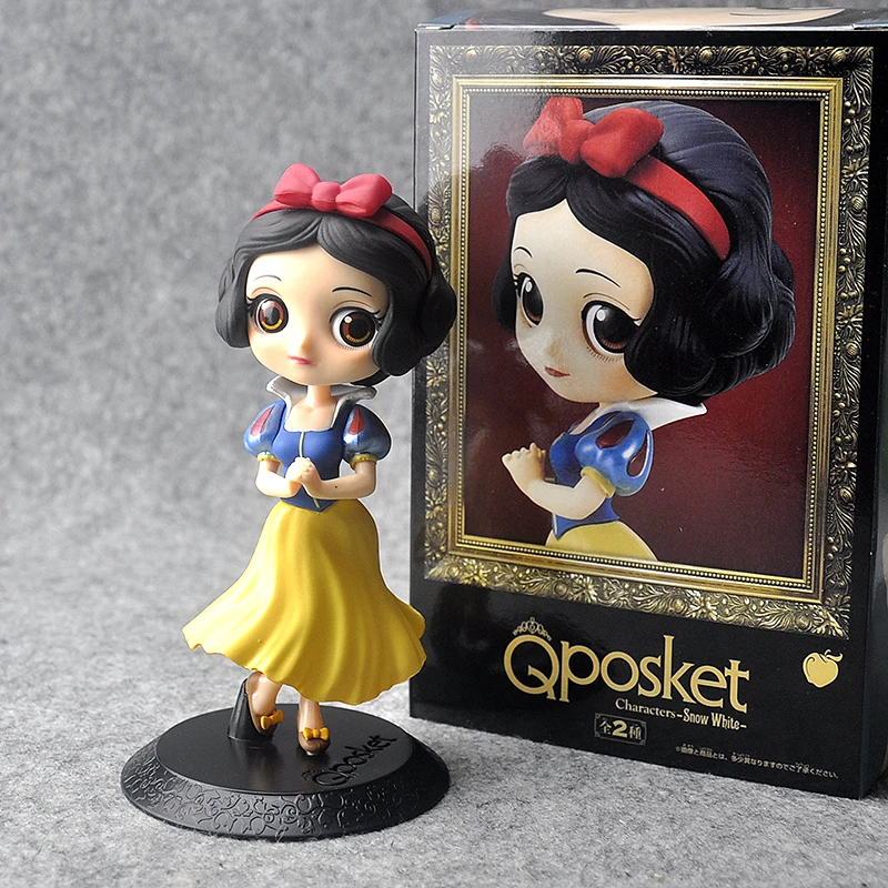 Snow White Фигурки принцесс Дисней Эльза Анна Рапунцель Белль Золушка Алиса Белоснежка Ариэль Фигурки ПВХ Коллекция моделей - Цвет: Snow White