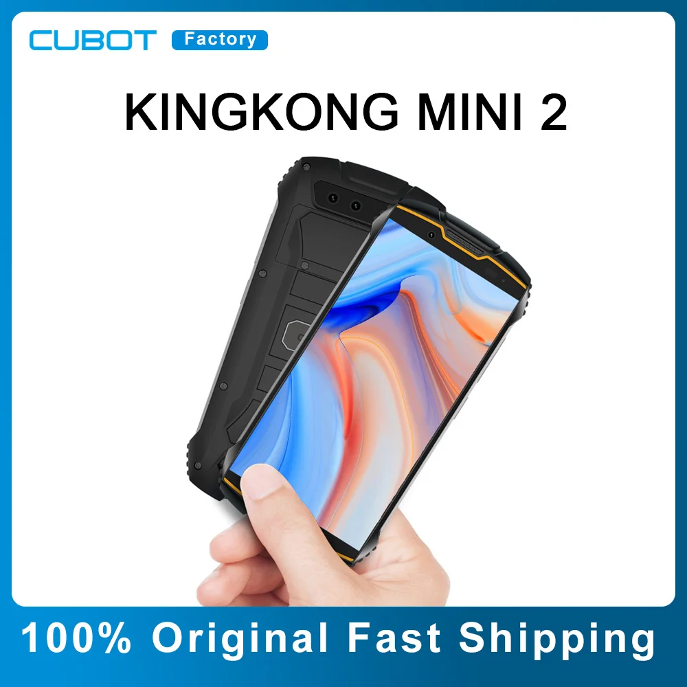 4'' Cubot Kingkong Mini 2 Rugged Smart Phone Waterproof Android 10 Dual Sim 3000mAh Mini Mobile Phone 3GB+32GB 13MP Camera