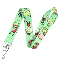 lt708 anime alien icons neck strap lanyards keychain holder id card pass hang rope lariat badge holder key chain accessories