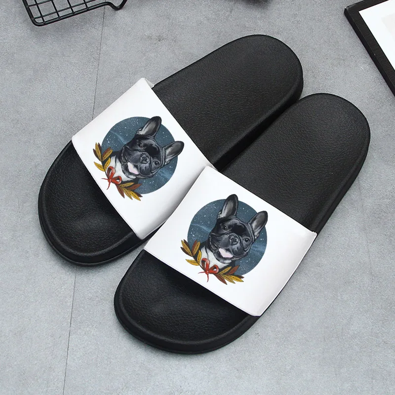 

Thick Women Slippers cartoon Dog Indoor Bathroom Slides Soft Anti-slip Home slipper Floor Sandals Summer filp flops female Shoes