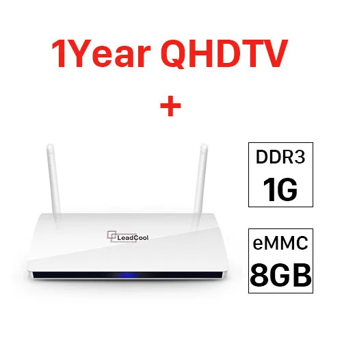 1G 8G 1year QHDTV Лидер продаж Leadcool IP tv 1 год QHD tv подписка Европа арабский Франция 1300 каналов умный медиаплеер Android 8,1 французский IP tv коробка - Цвет: 1G 8G 1year QHDTV