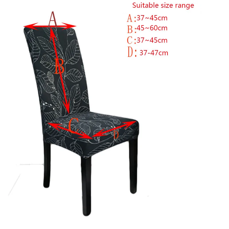 

2021 Fashion Half-pack Printed Chair Cover Office Half-cut Chair Cover Suitable for Hotel Restaurants, Offices, Restaurants