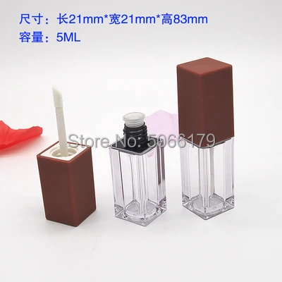 5 мл желтый косметический пузырек квадратный блеск для губ Губная помада Contaienr