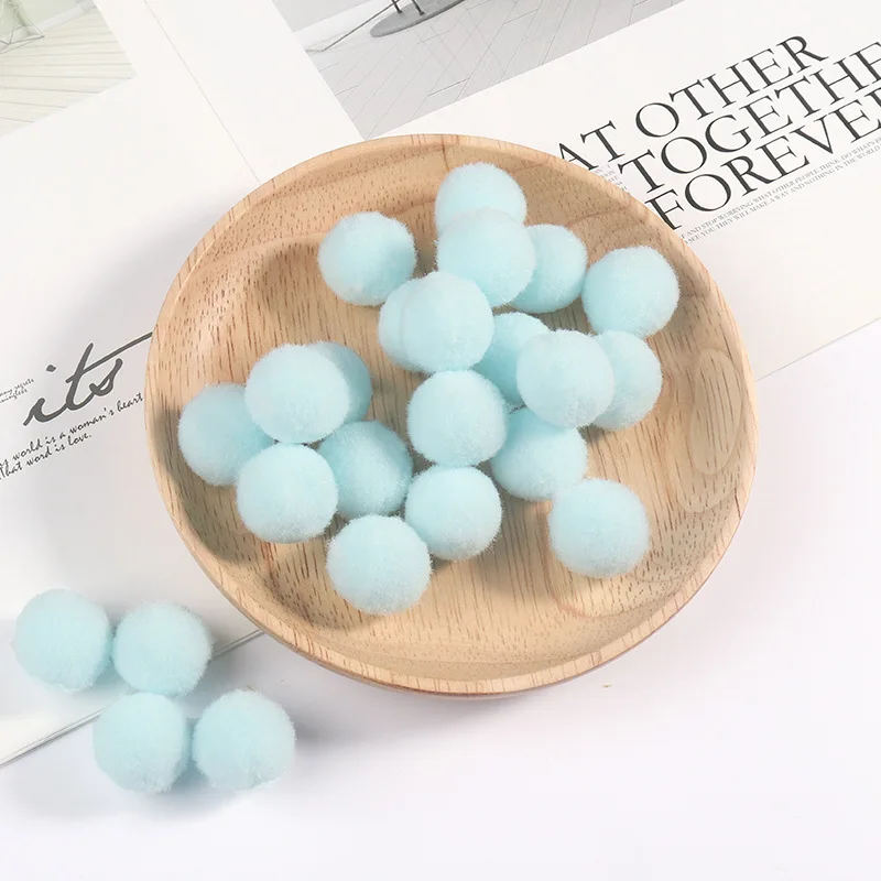 Светло голубой помпоном 8/10/15/20/25/30 мм Мини пышная Нижняя Pompone помпонами ручной