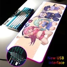 40*90 см Honkai ударный RGB коврик для мыши Интерфейс Typec четыре USB-разъема XL большой коврик для мыши подстилка для планшетов