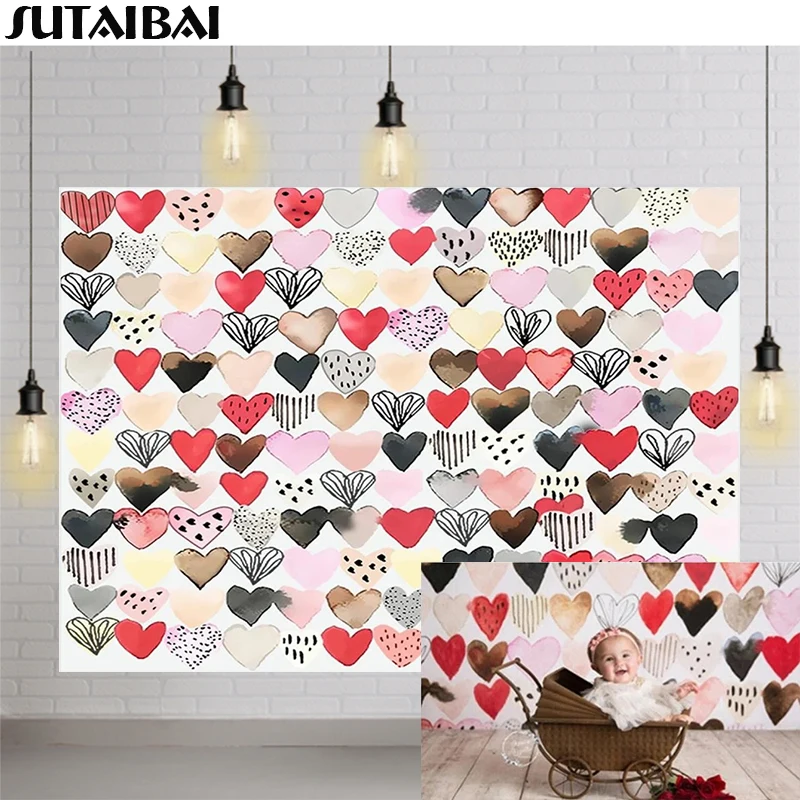 

Фон для фотографирования новорожденных с изображением сердца