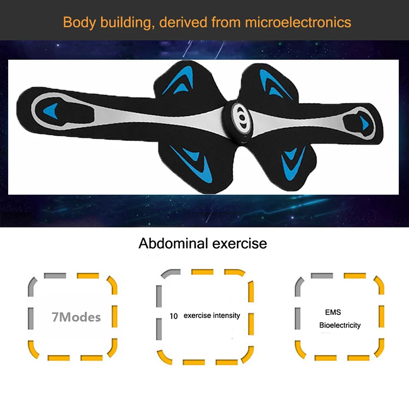 Стимулятор мышц брюшной тренировки ABS EMS тренажер Электростимуляция потеря веса