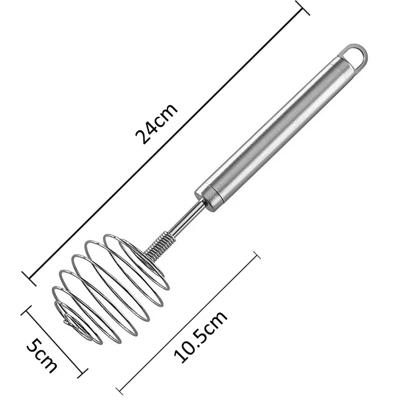

Stainless Steel Spiral shape Manual Whisk Frother Blender Egg Beater Stirrer Kitchen Tool Egg Multi-role Egg Whisk Potato Masher