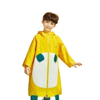 cartoon cloak yellow raincoat kids kindergarten animal cute long rain coat child rain pants waterproof rain poncho suit gift