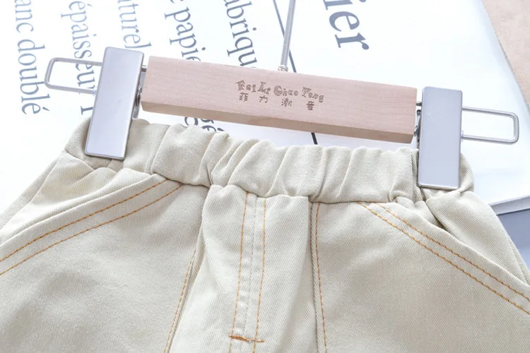 Лидер продаж, комплект осенней джинсовой одежды для малышей, модная рубашка в полоску+ джинсовое пальто+ повседневные штаны комплект детской одежды из 3 предметов одежда для маленьких мальчиков