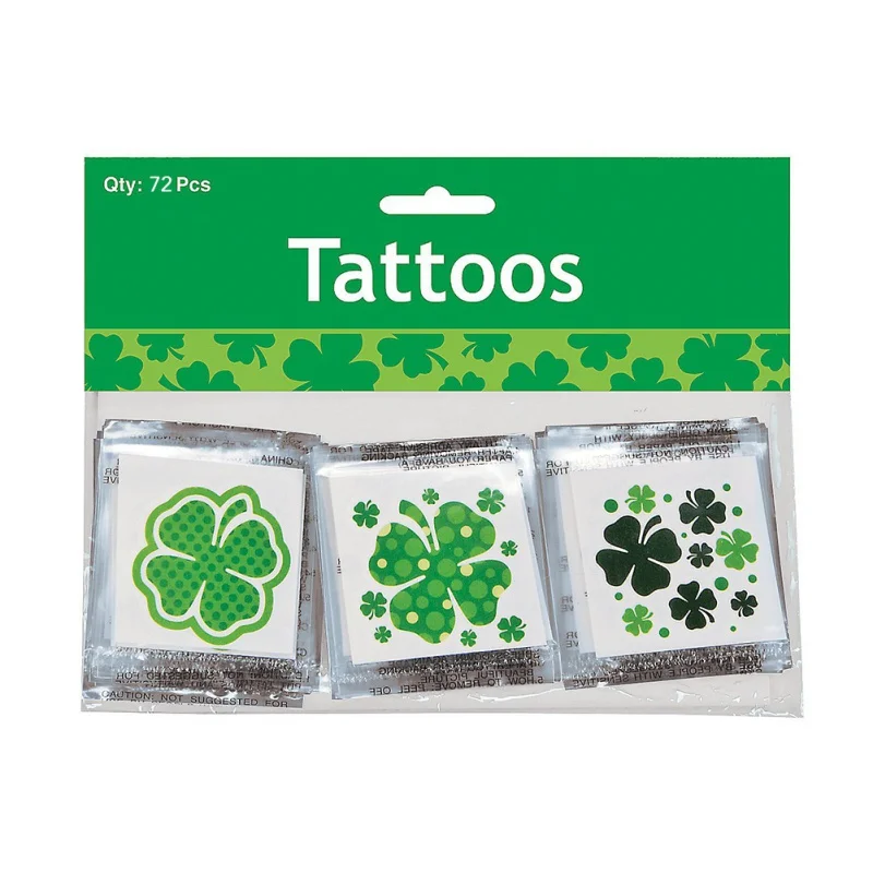 72 шт. ирландский фестиваль наклейки на лицо День Святого Патрика трилистник тату