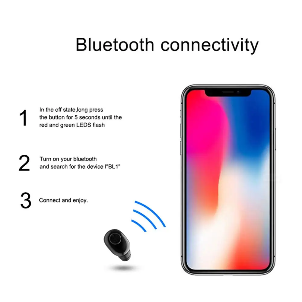 Новые беспроводные наушники Bluetooth v4.2 мини с микрофоном зарядная коробка