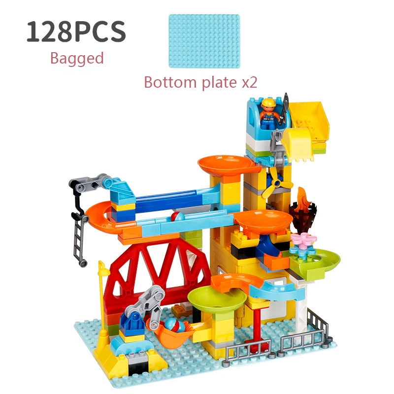 128 шт. Новый Тип больших Размеры трек строительные блоки Бии